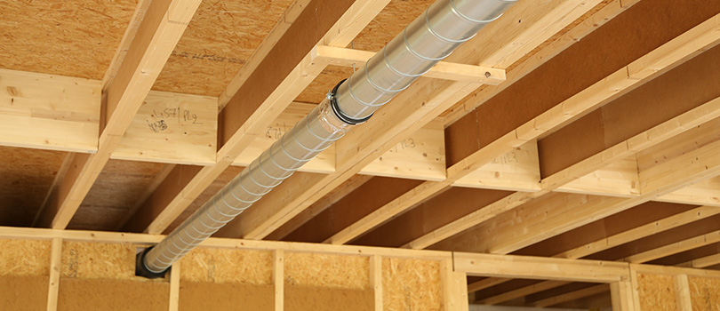 Test de l'étanchéité de la maison passive.